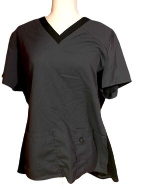 Gray & Black Scrub Top